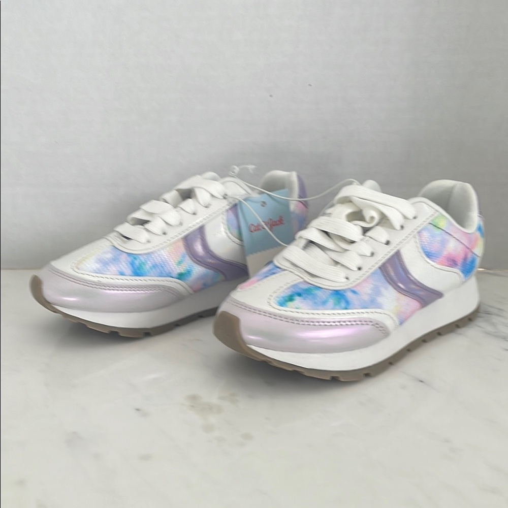Cat & Jack Rainbow Sneakers with Shimmering Accents. NWT, never worn. Size 13